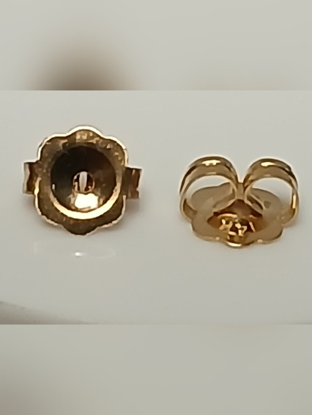 Gold Stud Earring Backs (Pair) - Gold Color B16